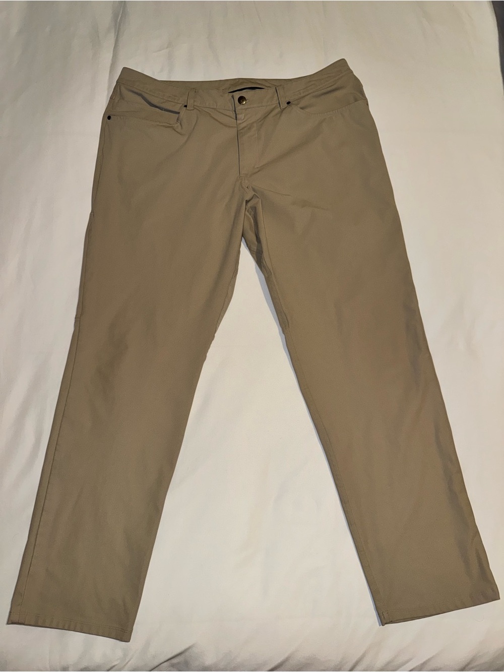Men's Khaki tan Lululemon ABC pant size 38